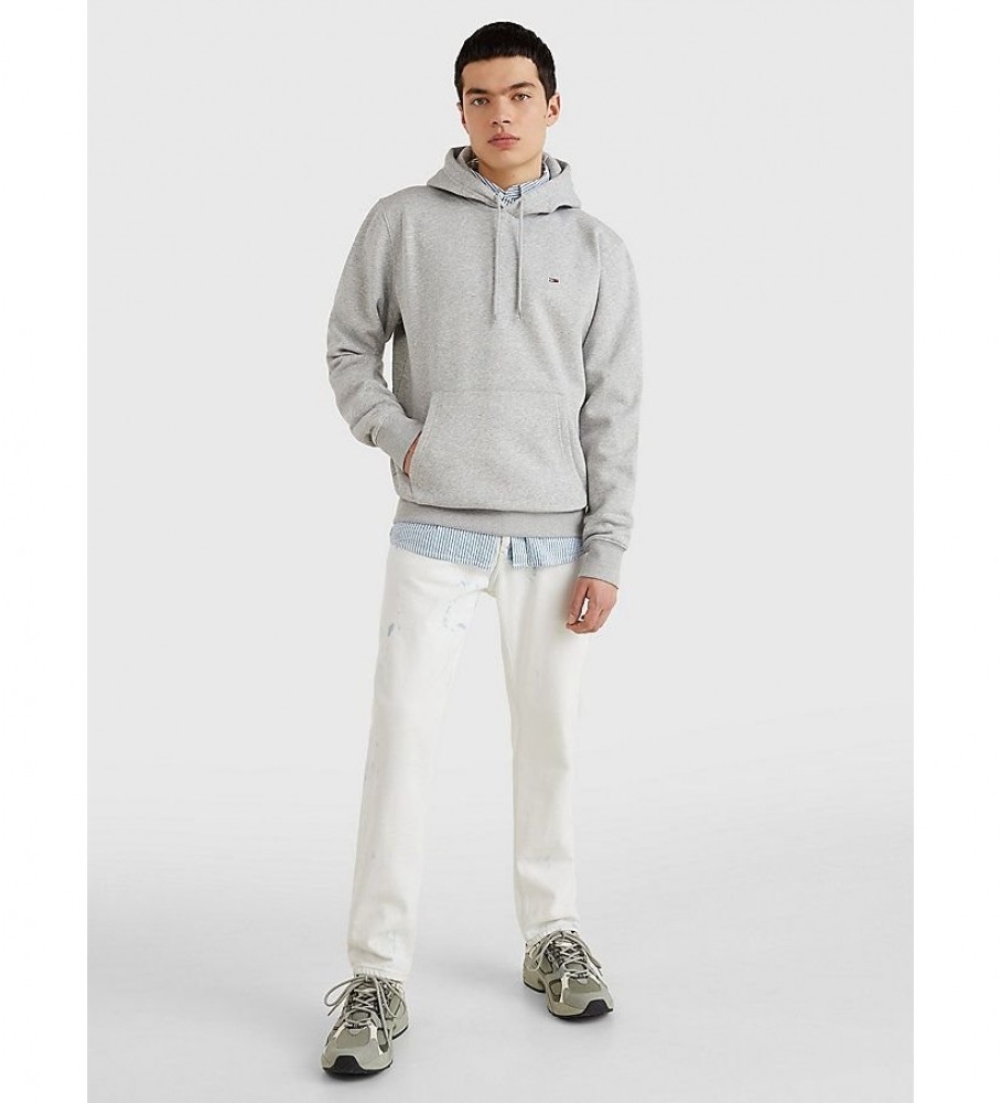 Moletom com capuz Tommy Jeans TJM Regular Fleece, cinza