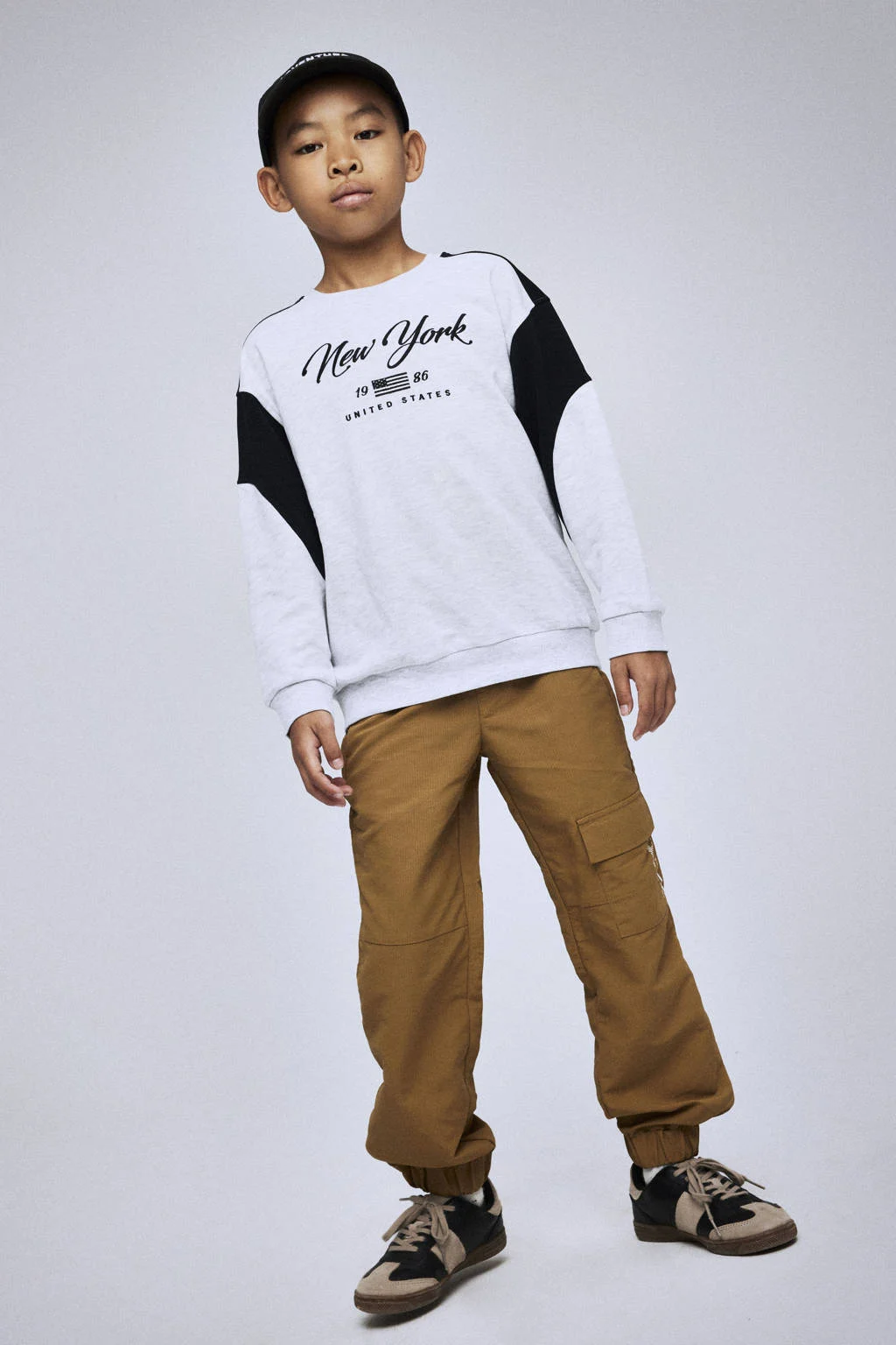 NAME IT KIDS sweater grijs melange