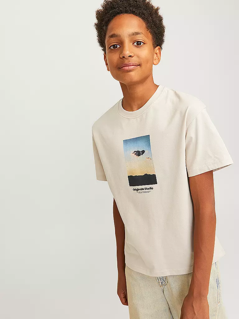 JACK & JONES Jungen T-Shirt JORVESTERBRO beige