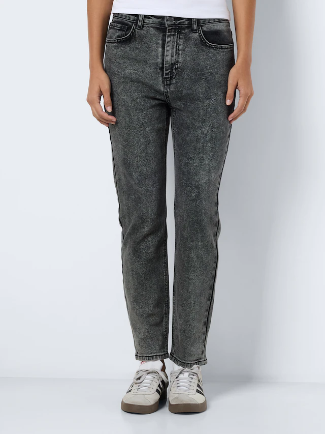 Noisy may High-waist-Jeans »NMMONI HW STRAIGHT ANK ACID AZ391DG NOOS«