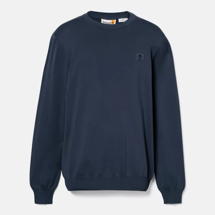Pull teint en pièce pour homme en bleu marine