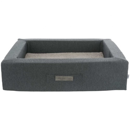 Cama cinza para animais de estimação