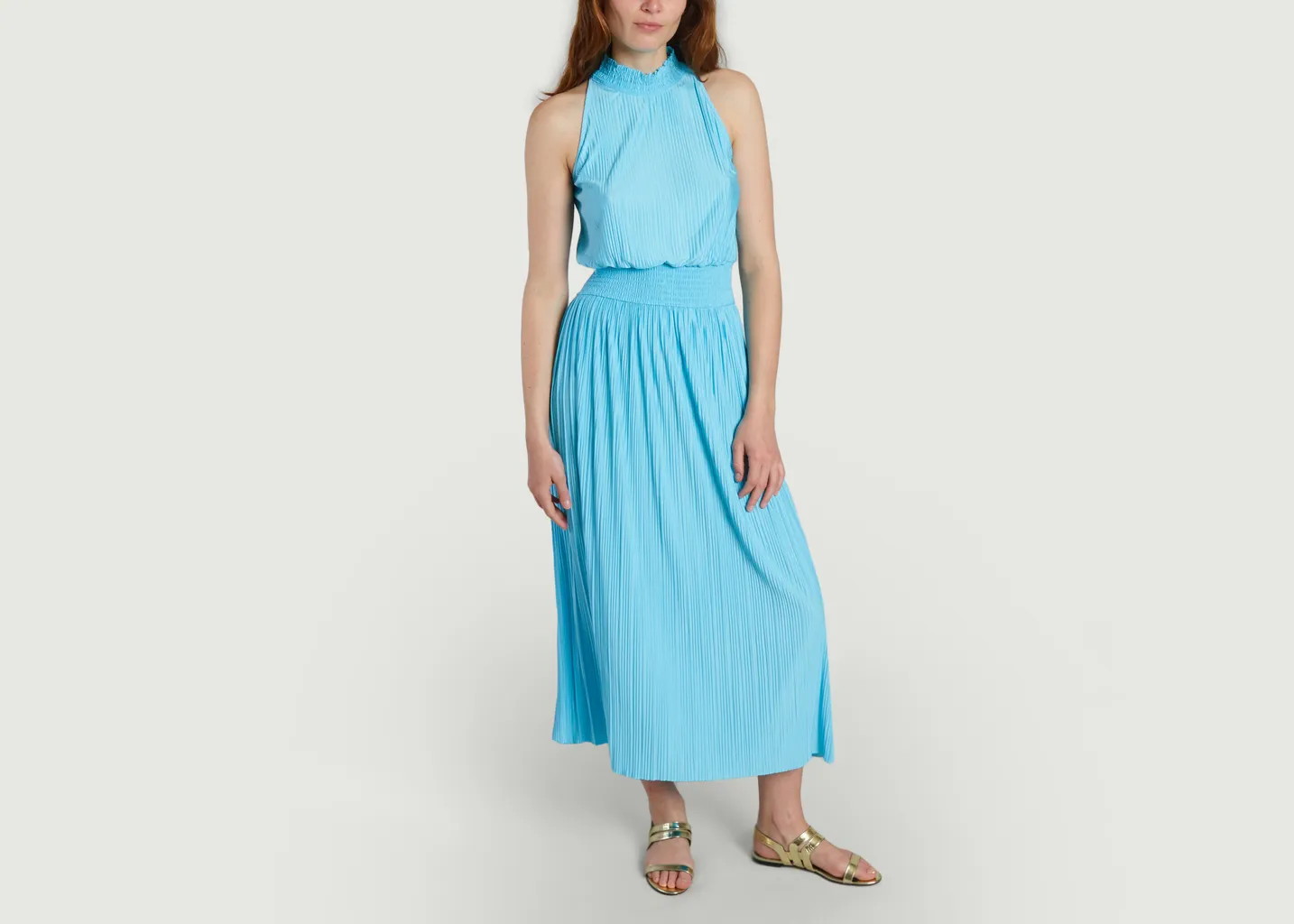 Robe longue plissée sans manche Uma Samsoe Samsoe