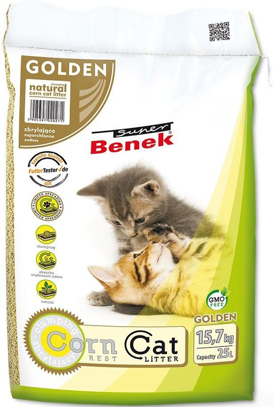 25 l Super Benek Corn Cat Golden kattenbakvulling