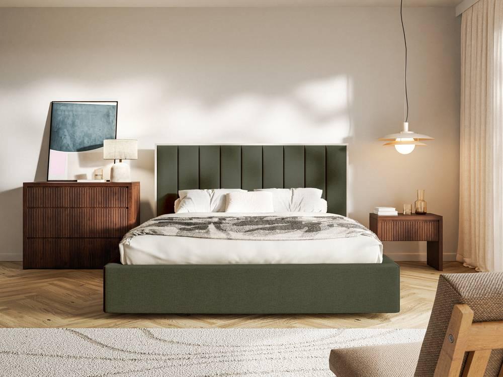 NADUVI Collection Bedframe Taavi chenille met opbergruimte 140 x 200