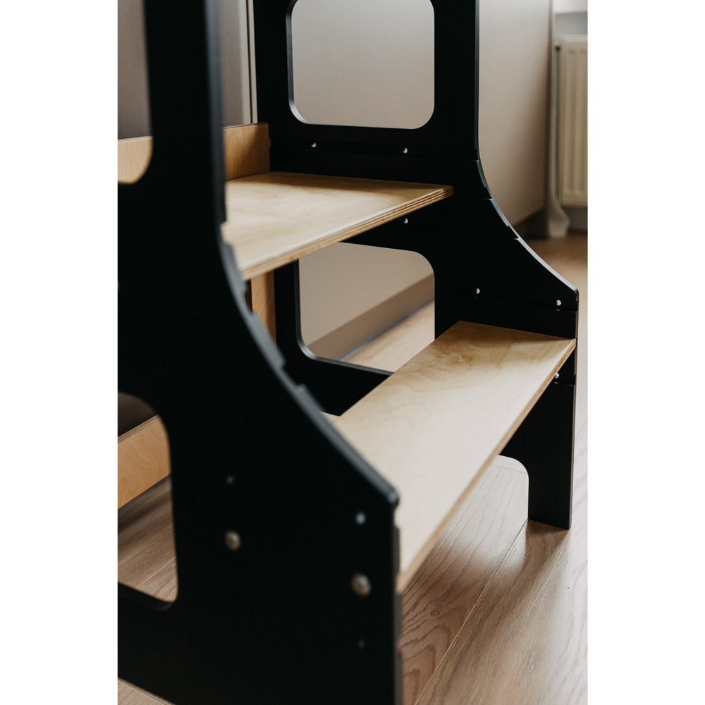 Køb Duck Woodworks Læringstårn Justerbart Black