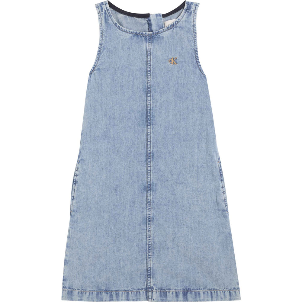 Køb Calvin Klein Andrew Wash Denim Sleeveless Kjole