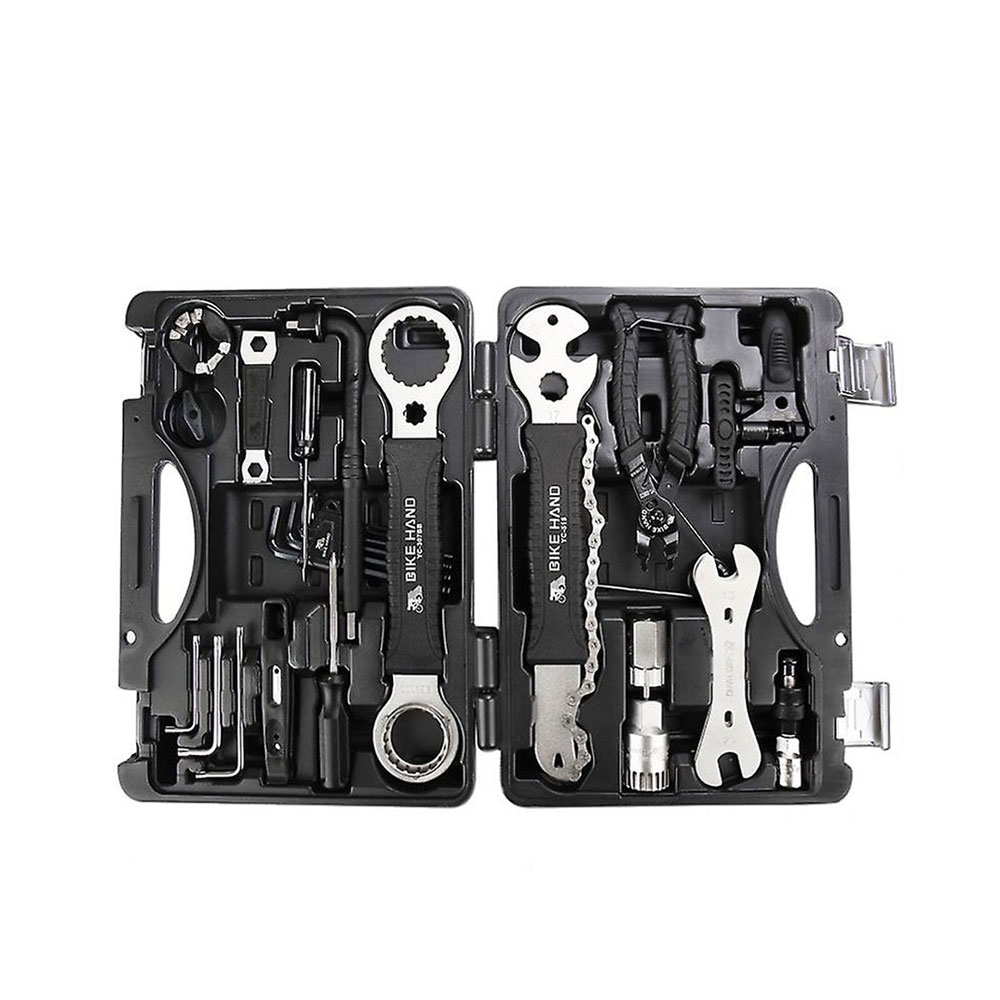 (20-tlg. Set) Velo Fahrrad Werkzeugkoffer / Tools Reparaturset - Schwarz / Silber