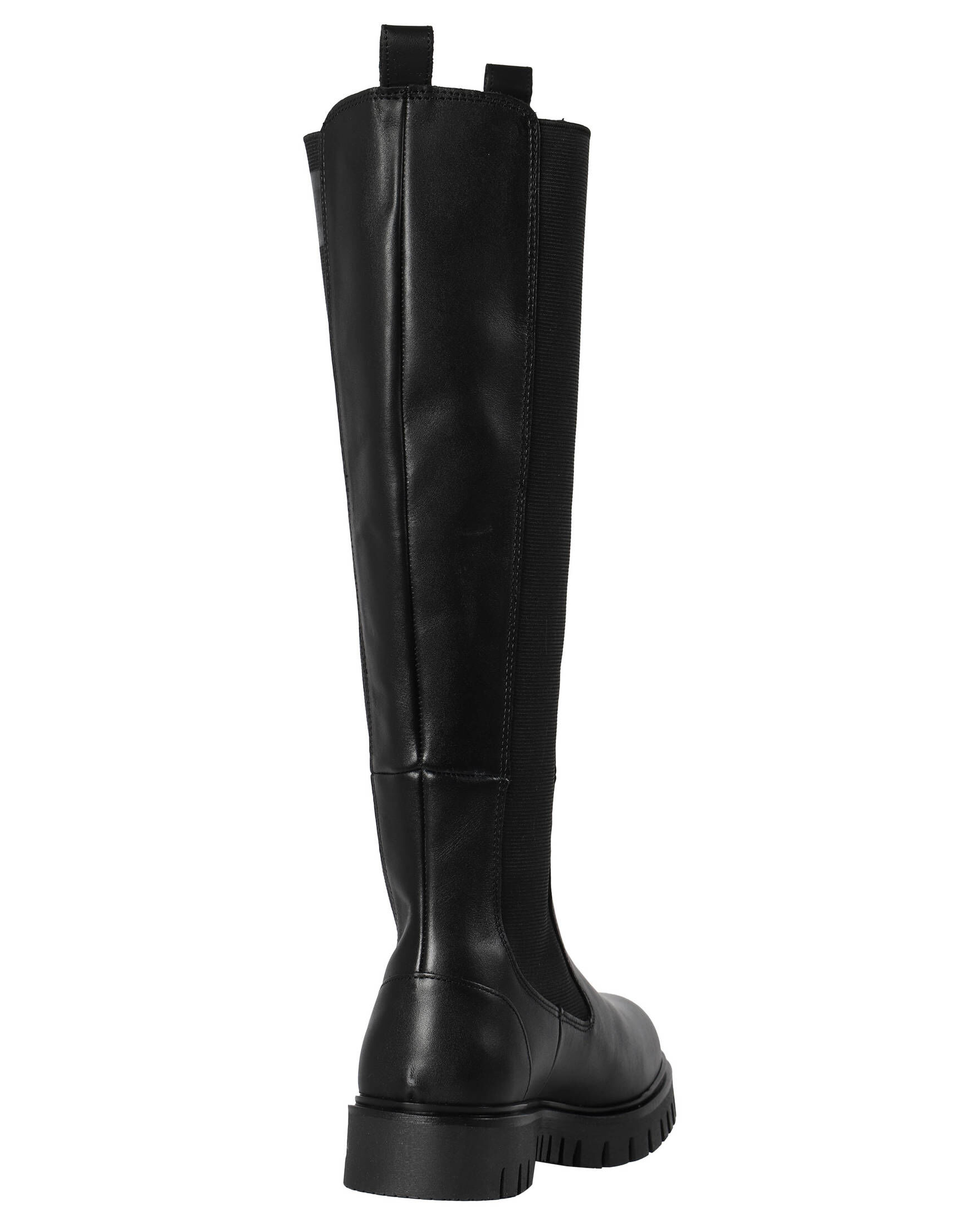 Tommy Hilfiger| Damen Lederstiefel mit Stretch-Einsätzen