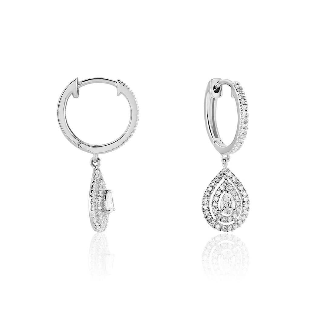 Créoles Diamina Or Blanc Diamant