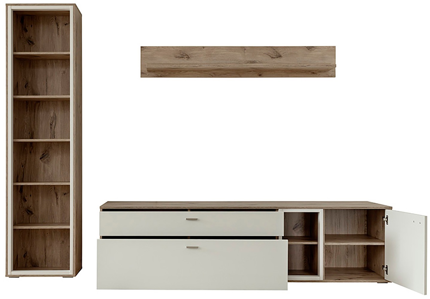 MCA furniture Wohnwand »SANTERNO« Komplett-Set, 3-teilg, 3 Stk. tlg.