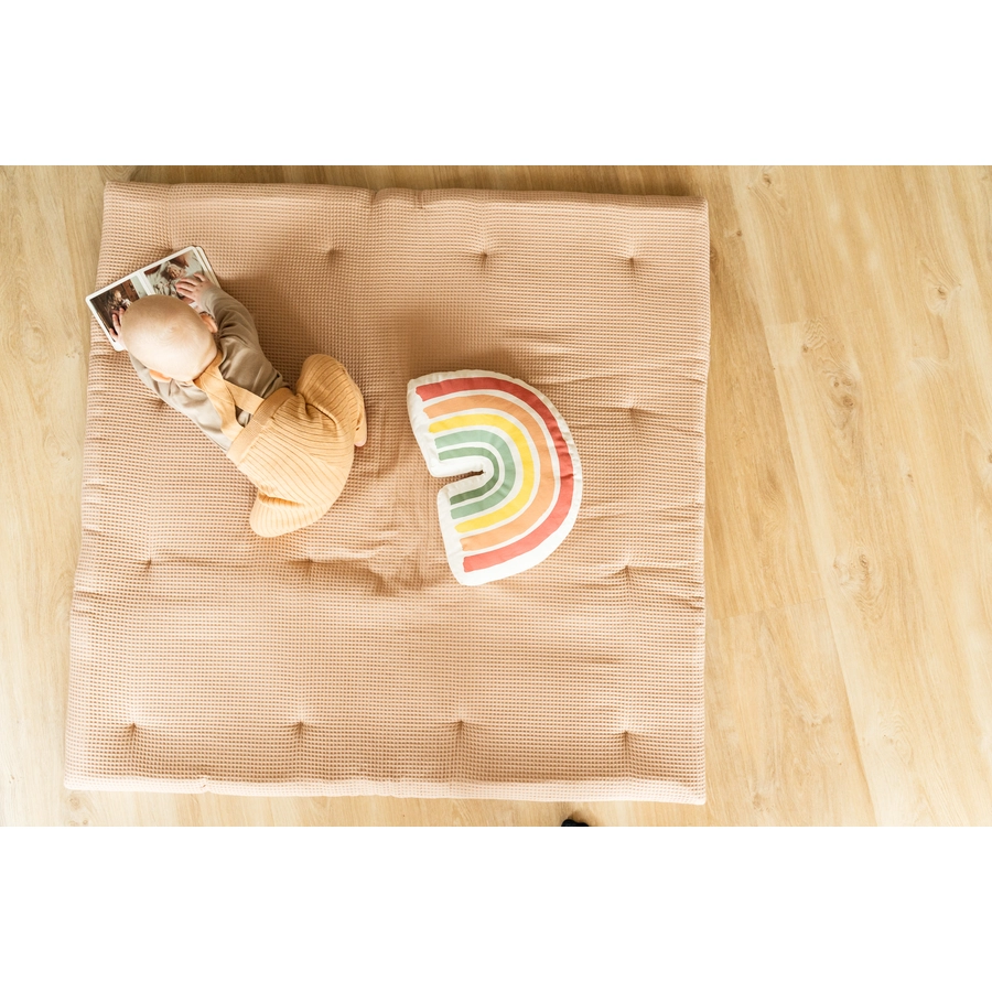 Ullenboom Krabbeldecke & Laufgittereinlage Waffelpiqué 100X100 cm Sand