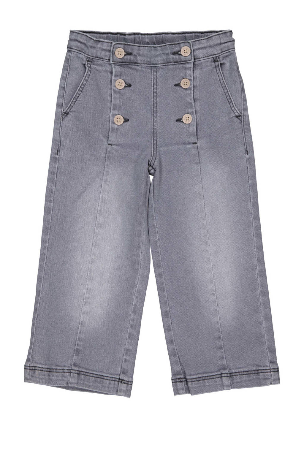 LEVV high waist wide leg jeans PUA met all over print grey