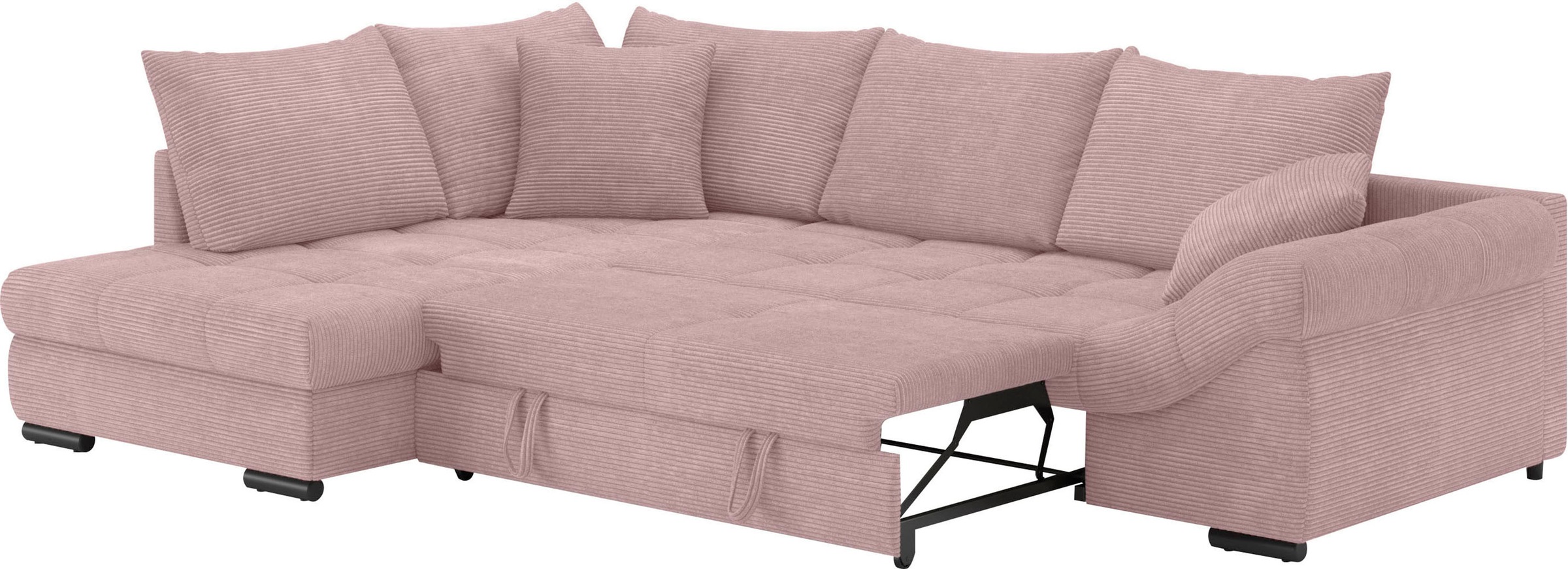 Mr. Couch Ecksofa »Allegro, L-Form« mit Hochschläfer-Bettauszug, wahlweise mit Kaltschaum