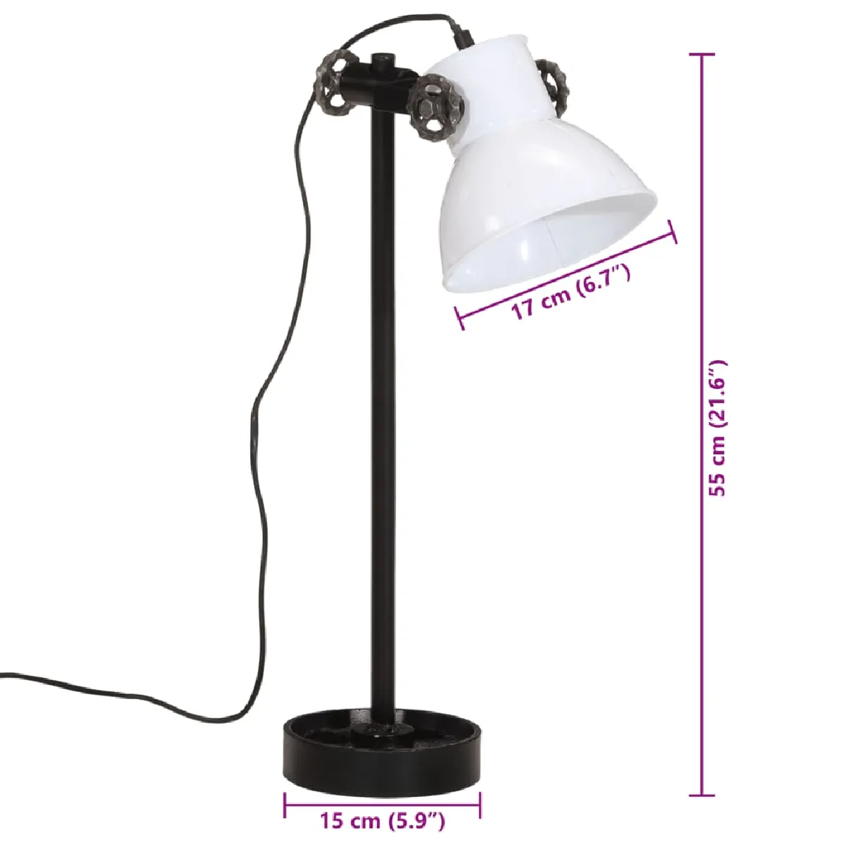 vidaXL Lampe de bureau