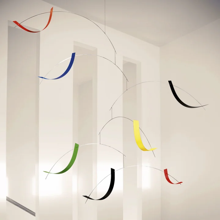Flensted Mobiles - Breeze Mobile, grün / rot / gelb