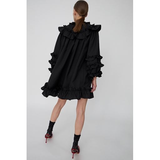Stella Nova Light Weight Mini Frill Kjole, Black, 40
