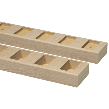Roomdivider profiel recht 90°natuur eiken 2 stuks