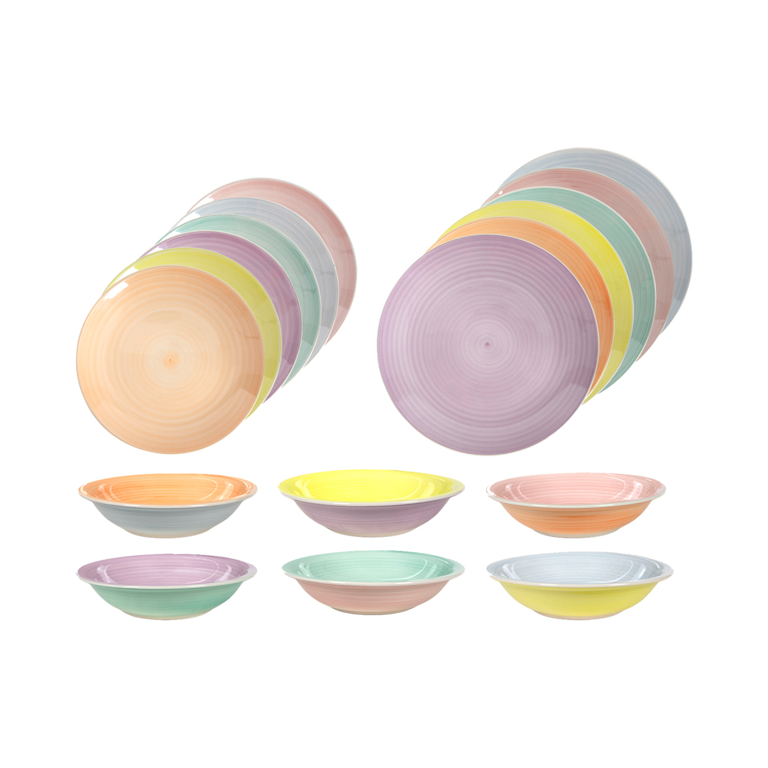 Tavola 18teiliges Geschirr-Set pastell