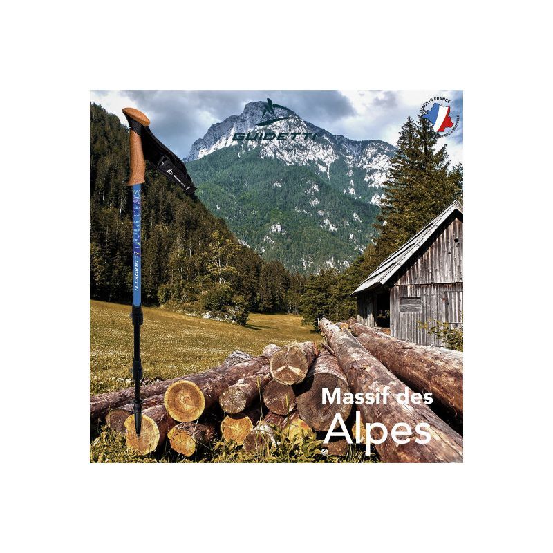 Massif des Alpes - Bâtons randonnée