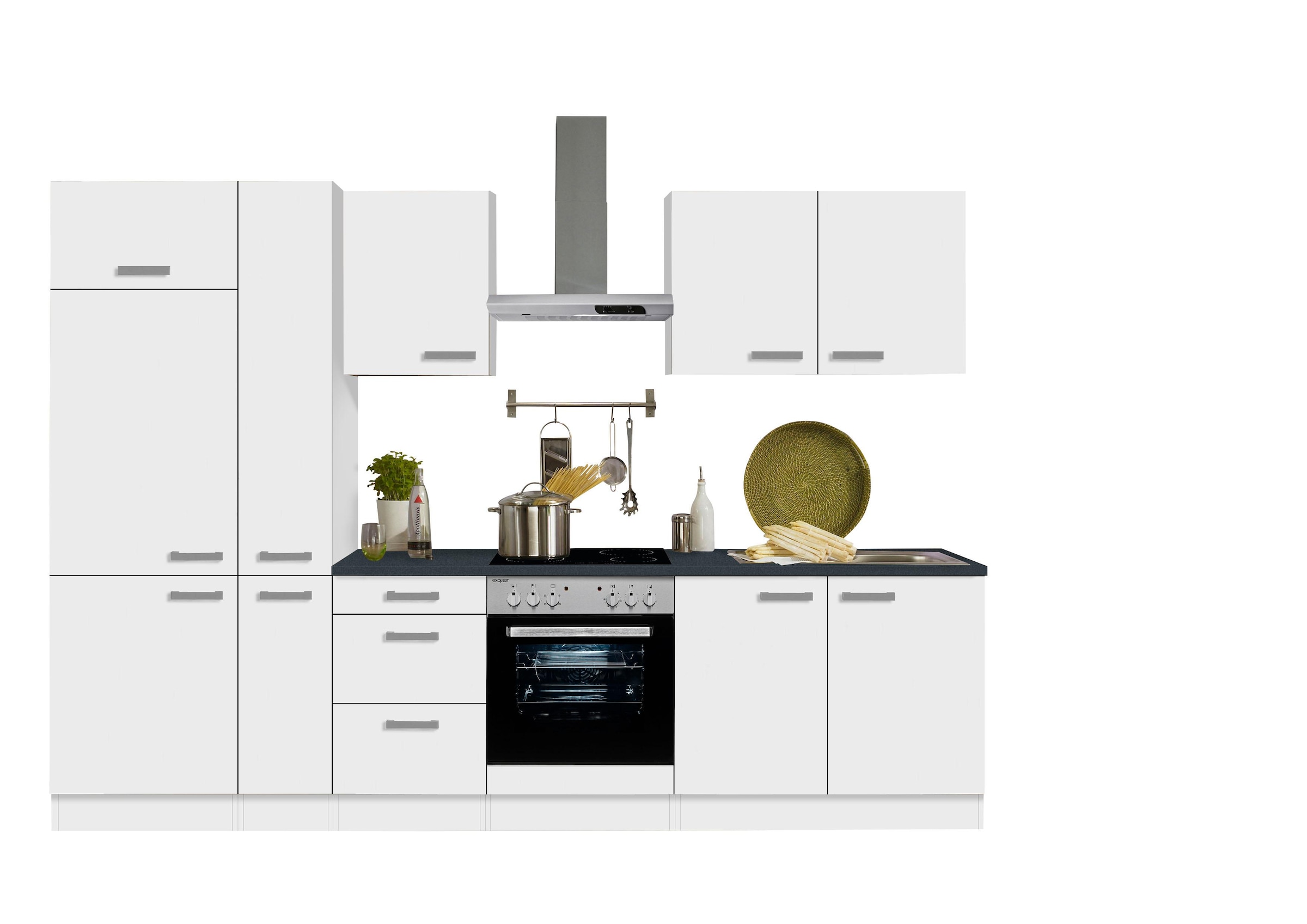 OPTIFIT Küchenzeile »Odense« Breite 300 cm, mit 28 mm starker Arbeitsplatte, mit Besteckeinsatz