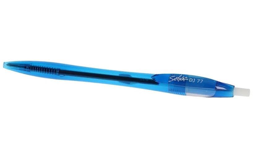 Kugelschreiber Office Focus Scriva Blau,12 StückDruckkugelschreiber mit Clip