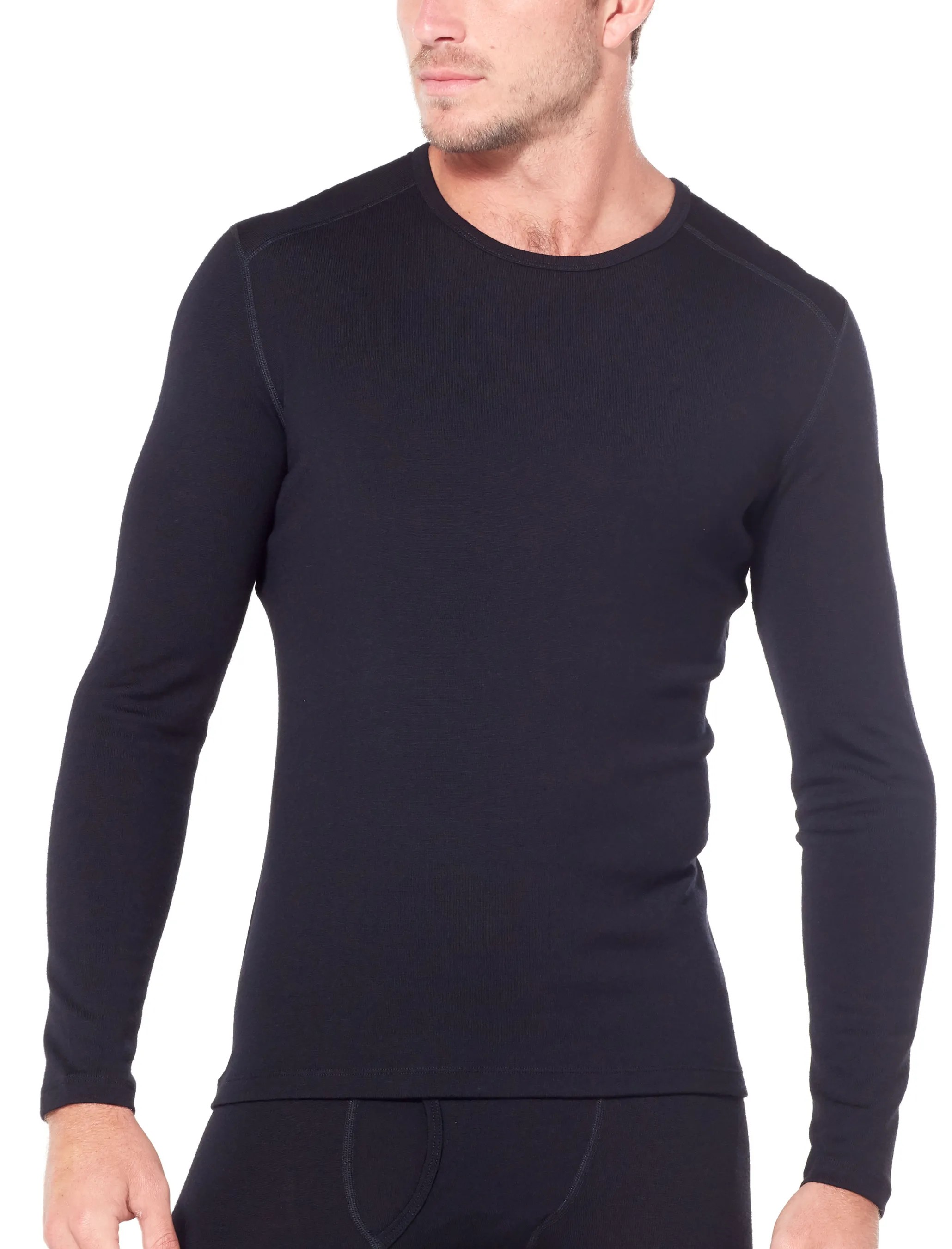 Icebreaker Mens 260 Tech LS Crewe Black