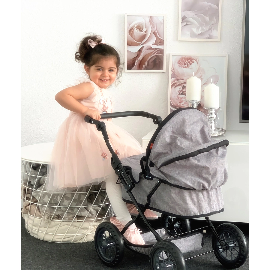 knorr toys® Puppenwagen Ruby - stone brown grau