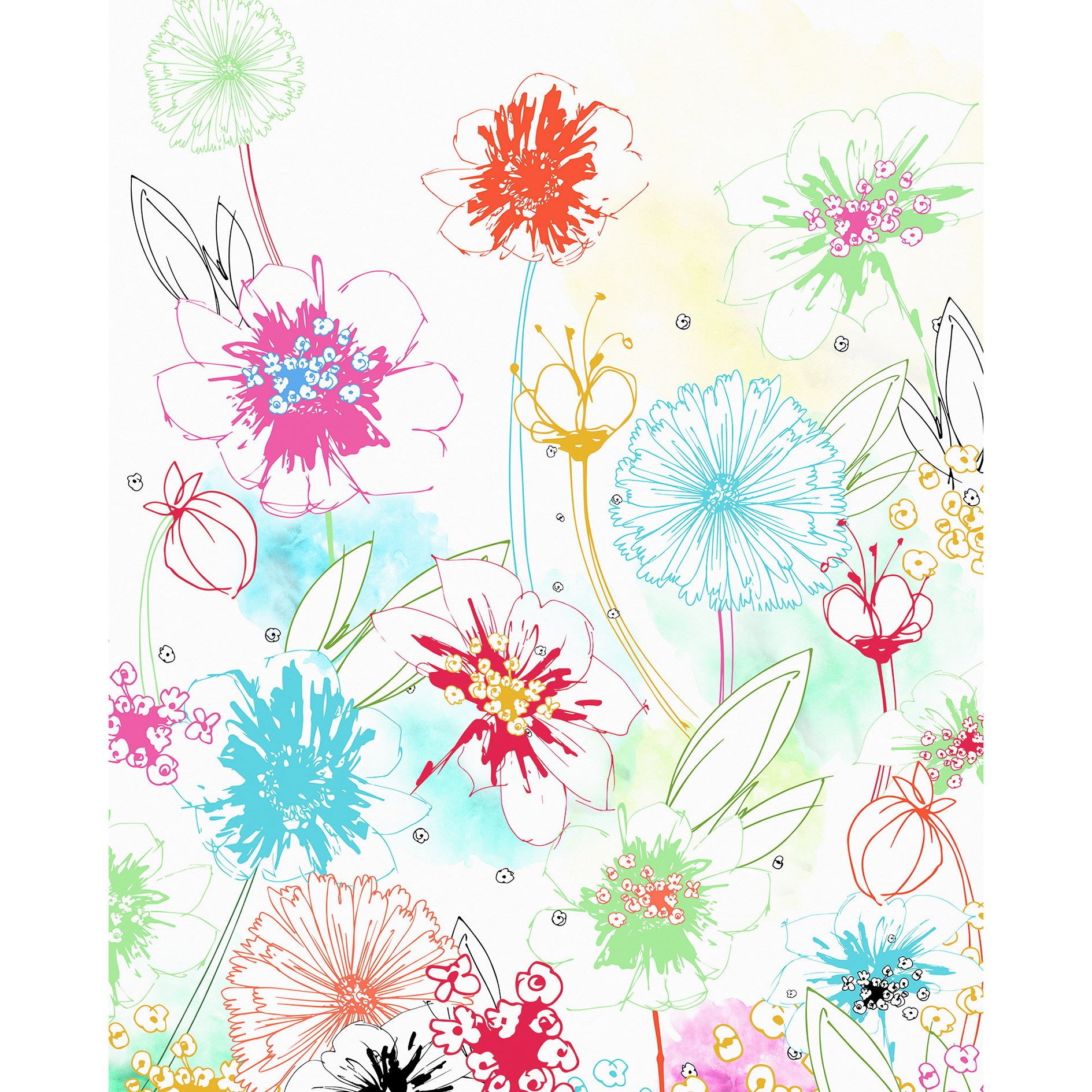 Vlies-Fototapete JOYFUL - bunt - 200x250 cm