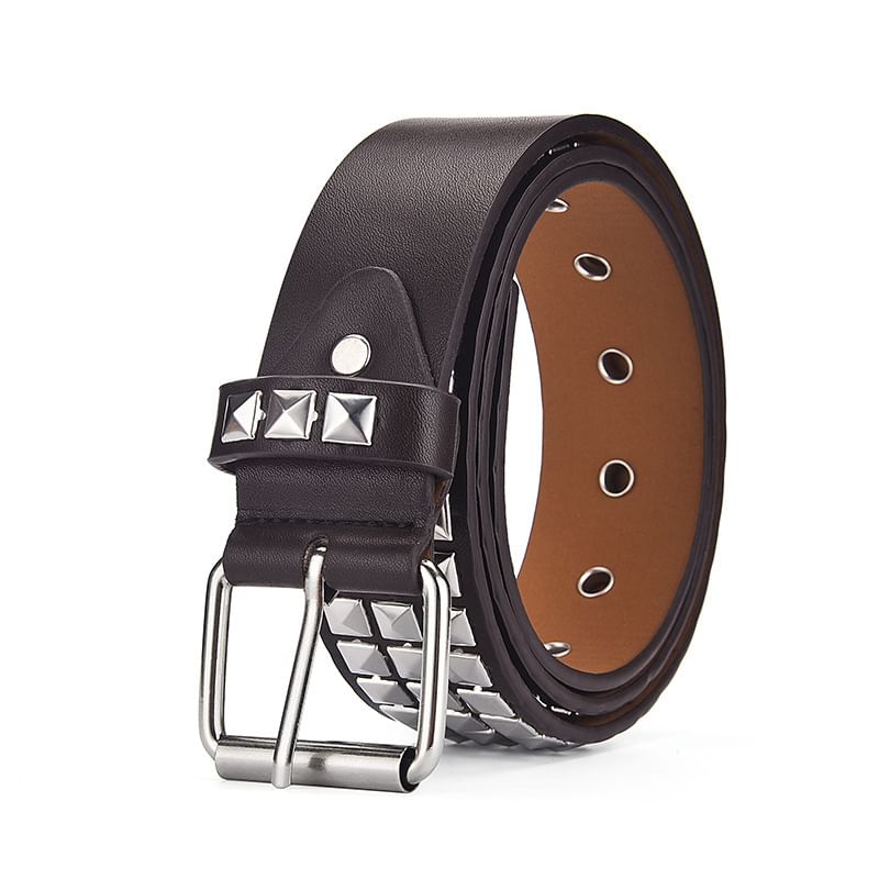 Luminarie - Riem van imitatieleer met studs