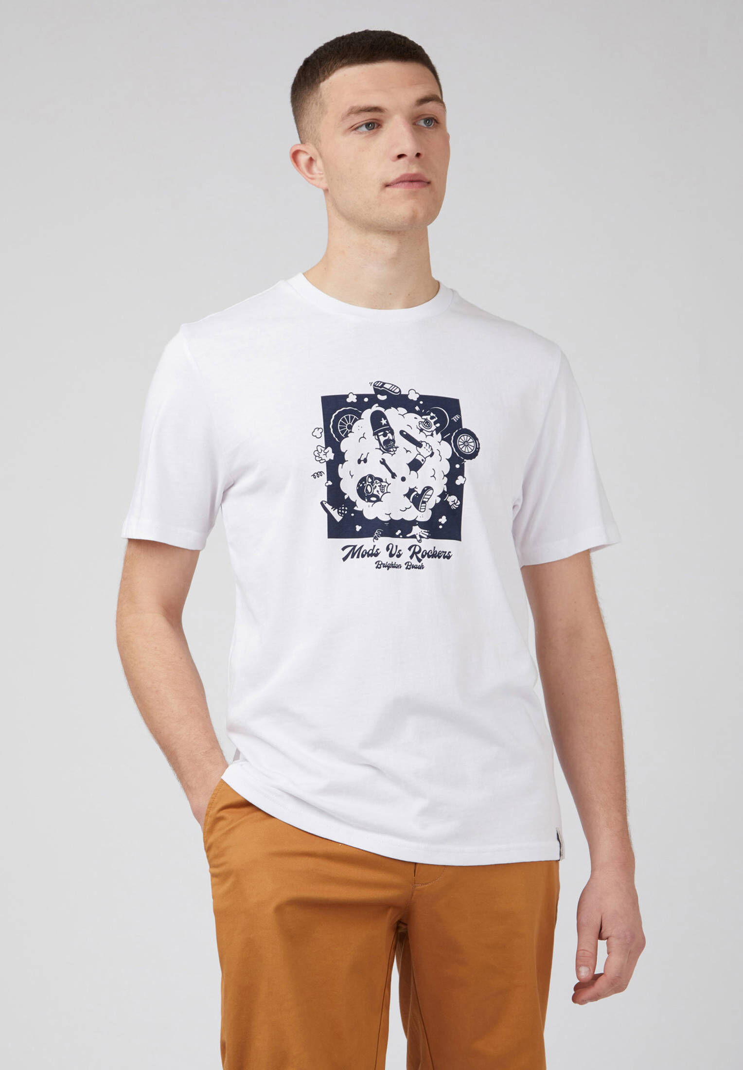Ben Sherman| Herren T-Shirt Mods V Rockers
