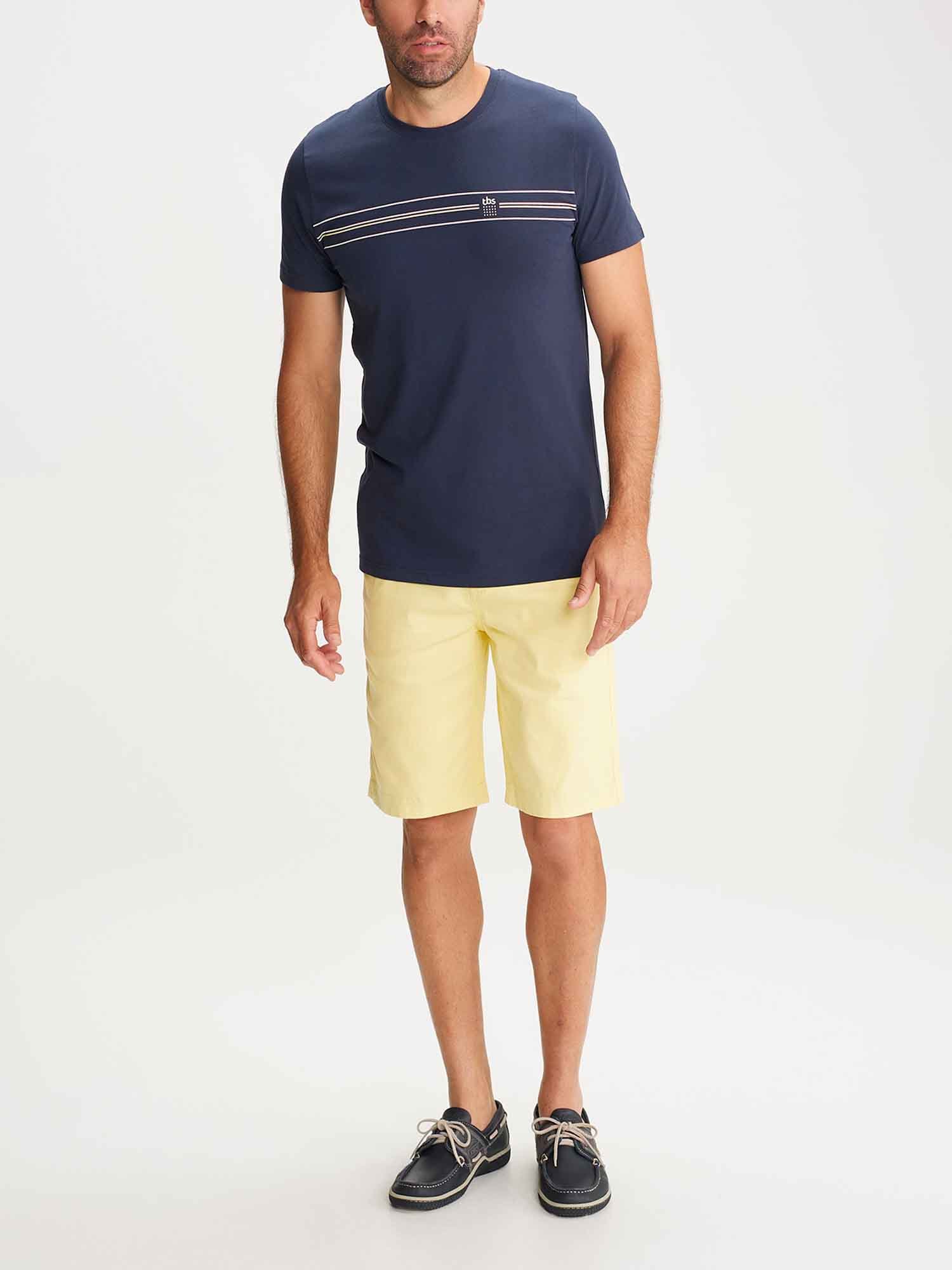 Tee Shirt Homme Manches Courtes Marine