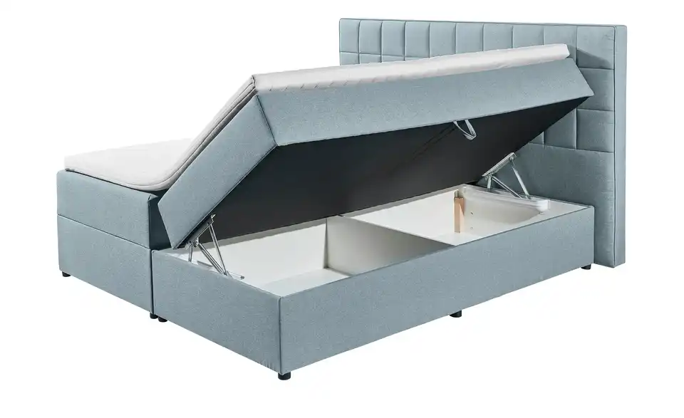 Polsterbett Alaska 2 Hellblau 180 cm
