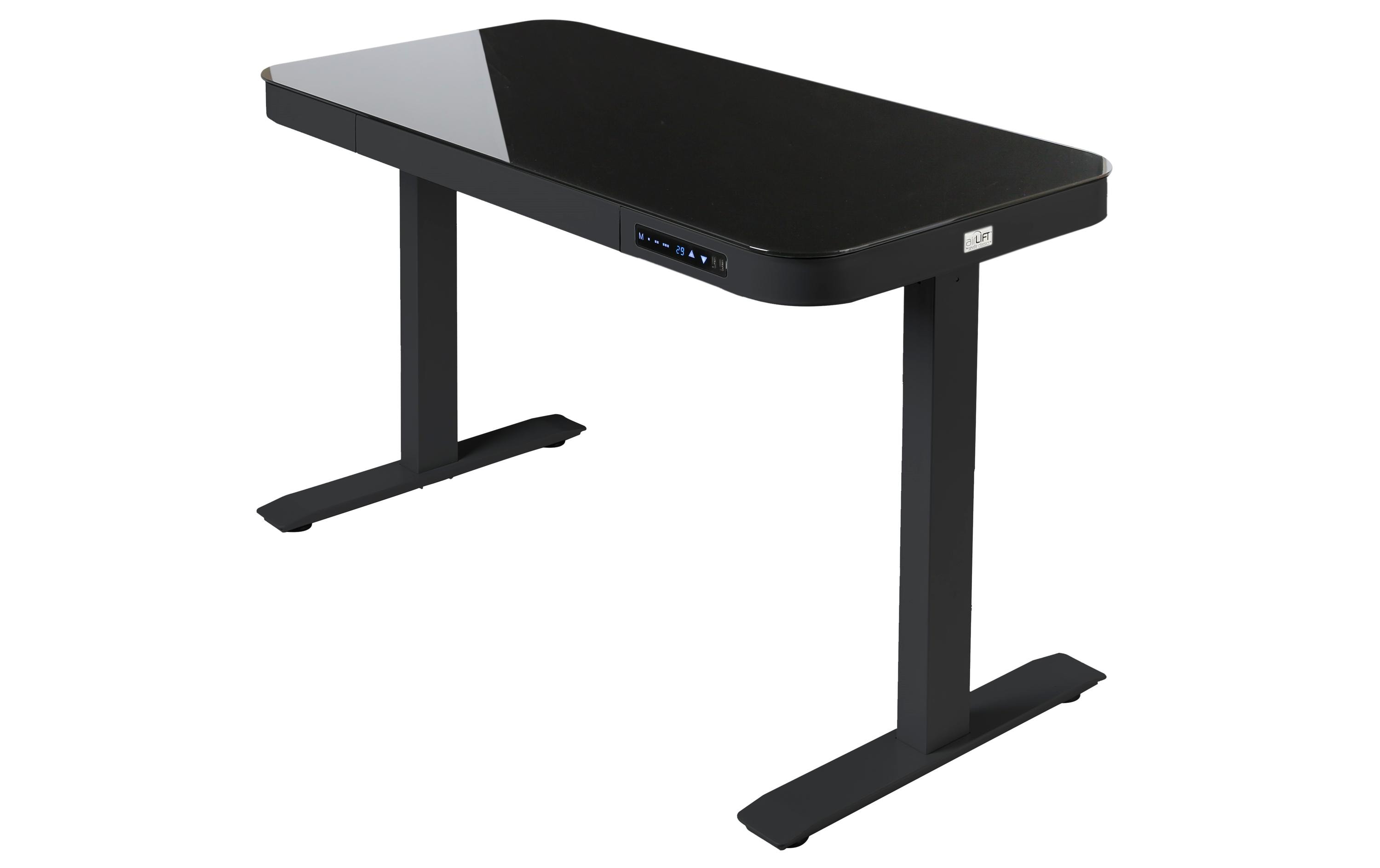 Airlift 121 x 61 cm, Schwarz<br>Abwechslungsreiches Arbeiten im Stehen und Sitzen mit dem Tisch Airlift von seville classics