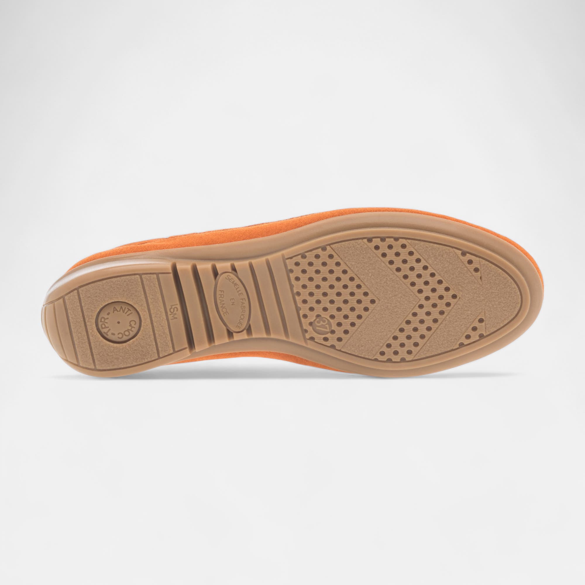 Mocassins Femme en cuir orange