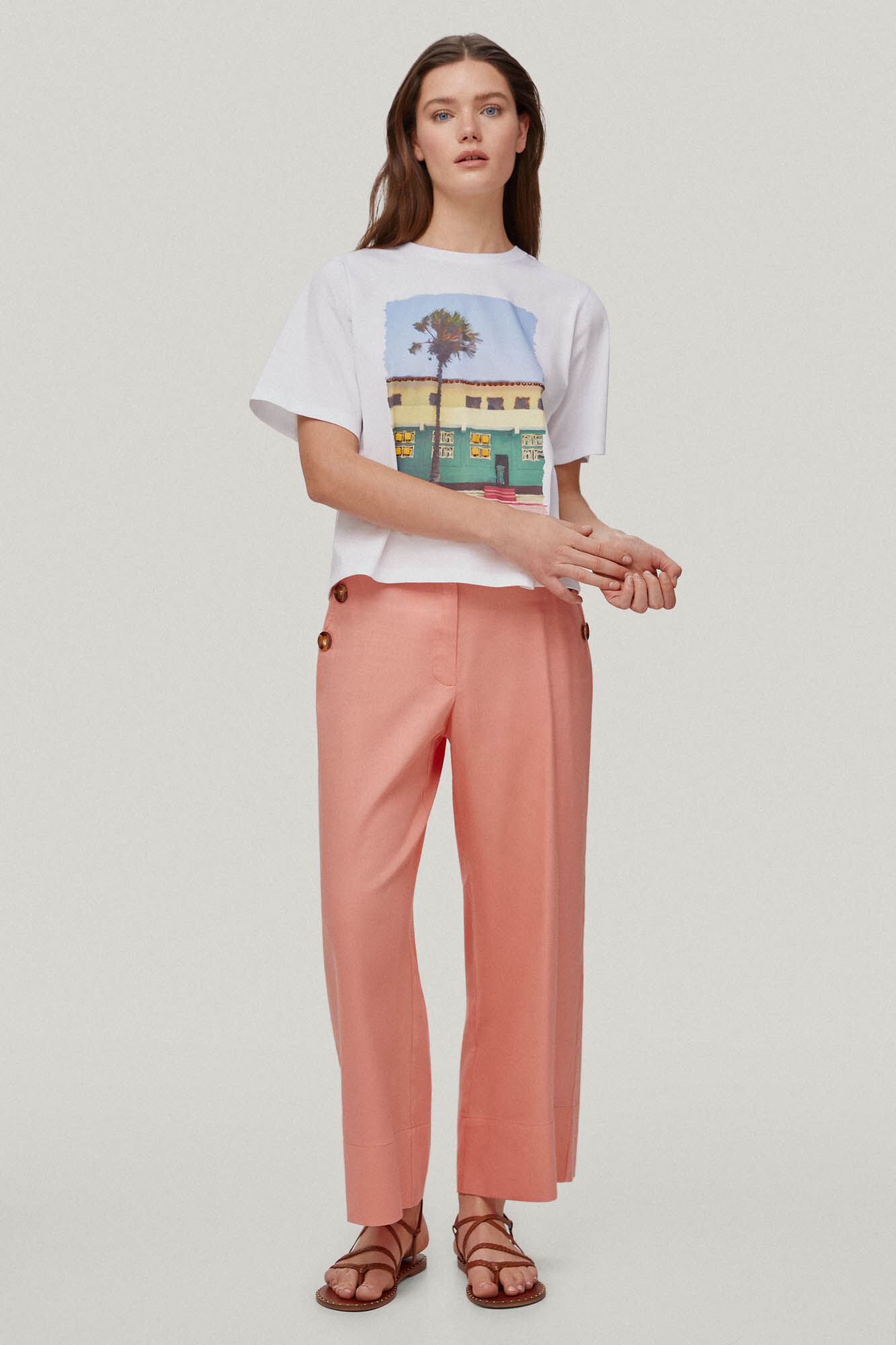 Camiseta de manga curta com estampa gráfica - Off-white