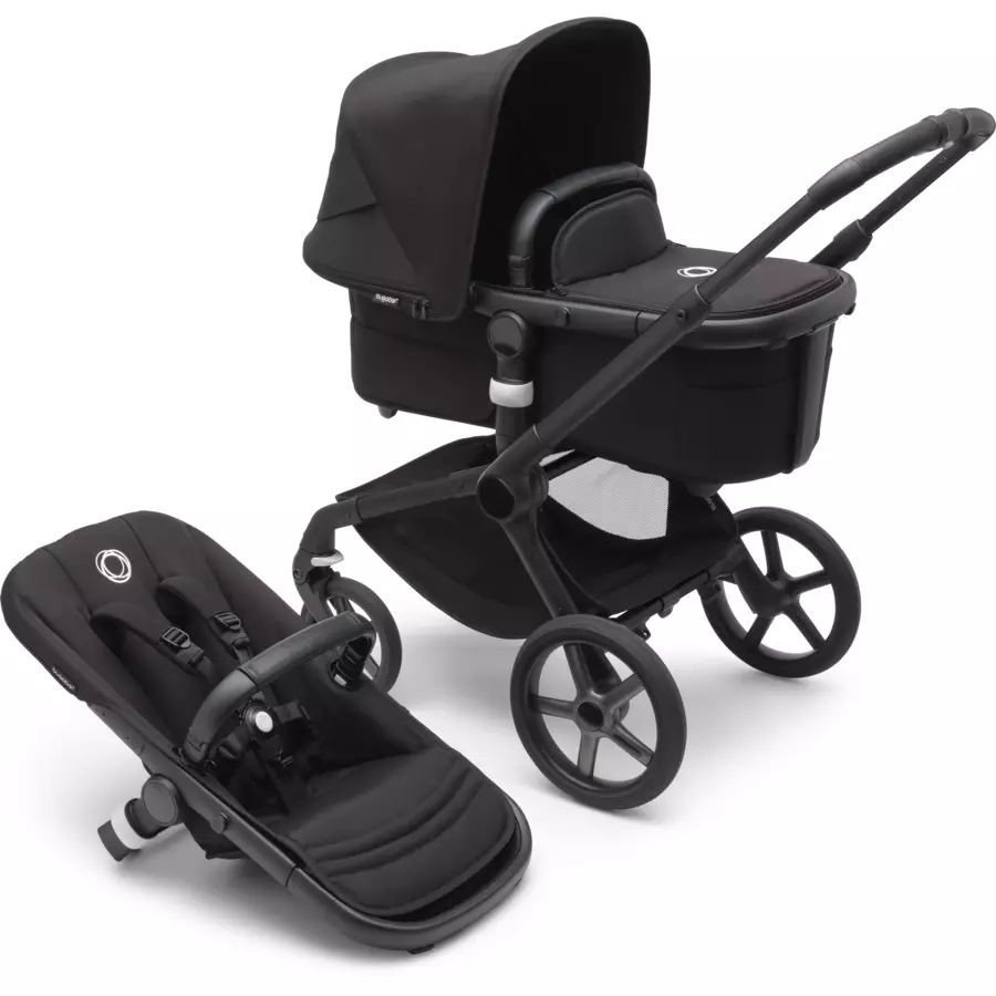 bugaboo Kombikinderwagen Fox 5 mit Zubehör BlackMidnight Black