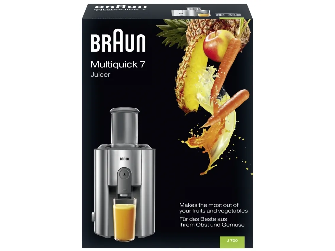 Braun Multiquick 7 J 700 - Saftpresser - 1 kW - rustfrit stål