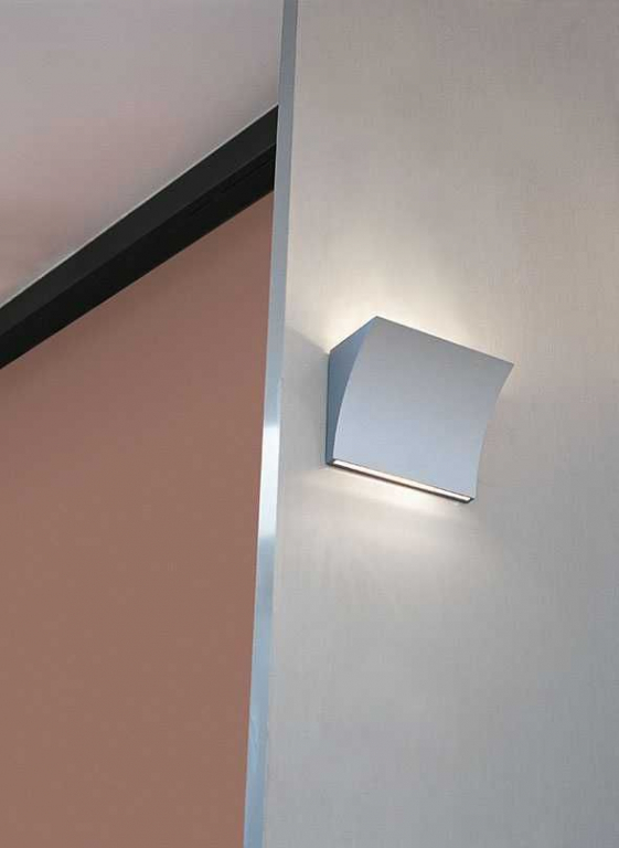 Flos Pochette Up/Down wandlamp LED grijs
