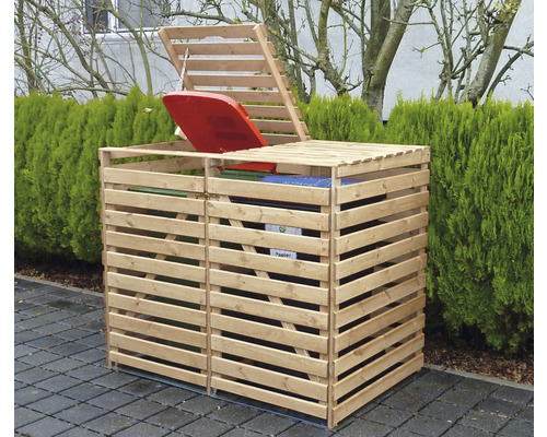 Promadino Vario V-bak opbergmeubel voor 2 bakken, 148 x 92 x 122 cm, naturel