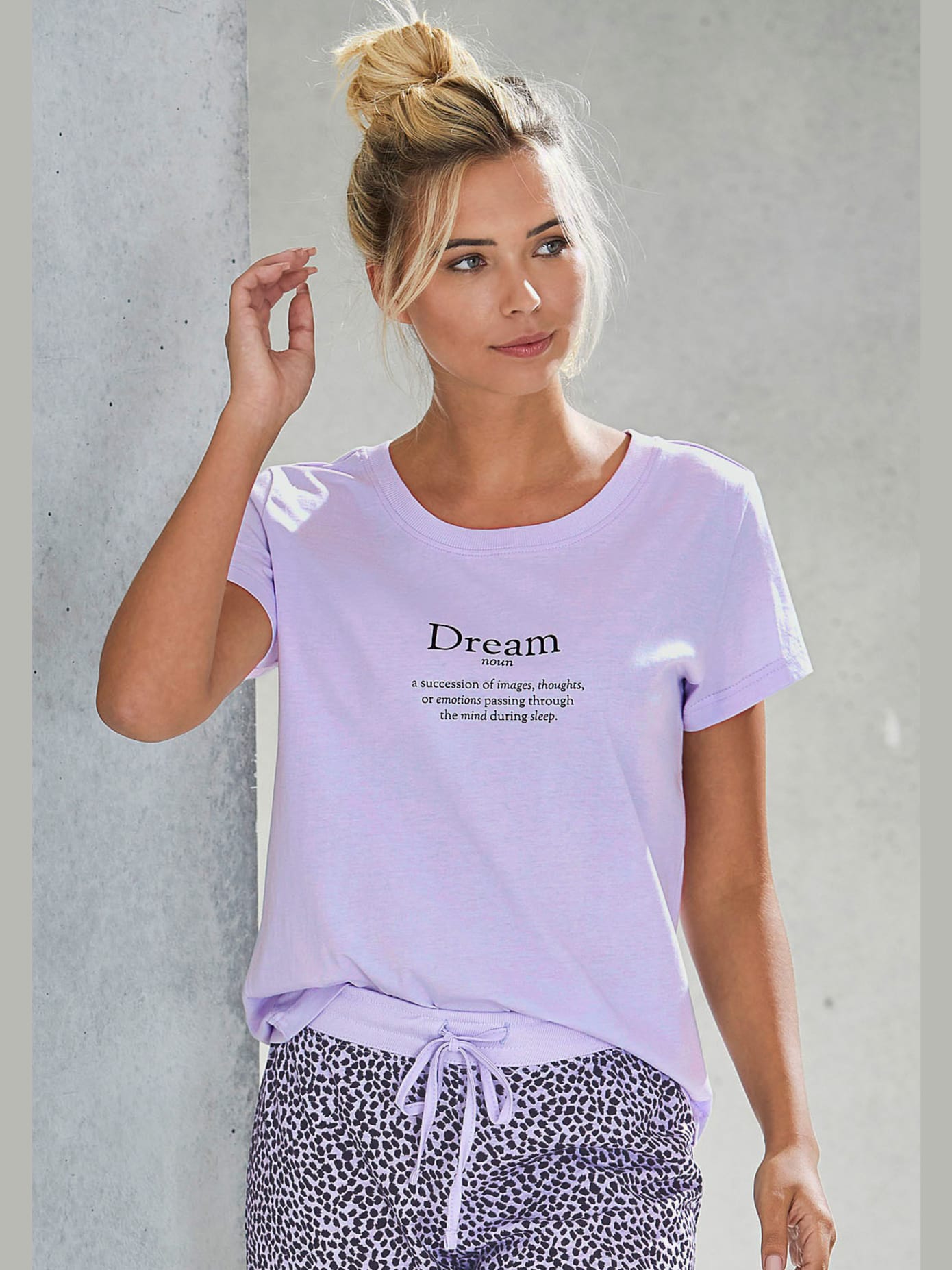 Haut de pyjama court imprimé devant