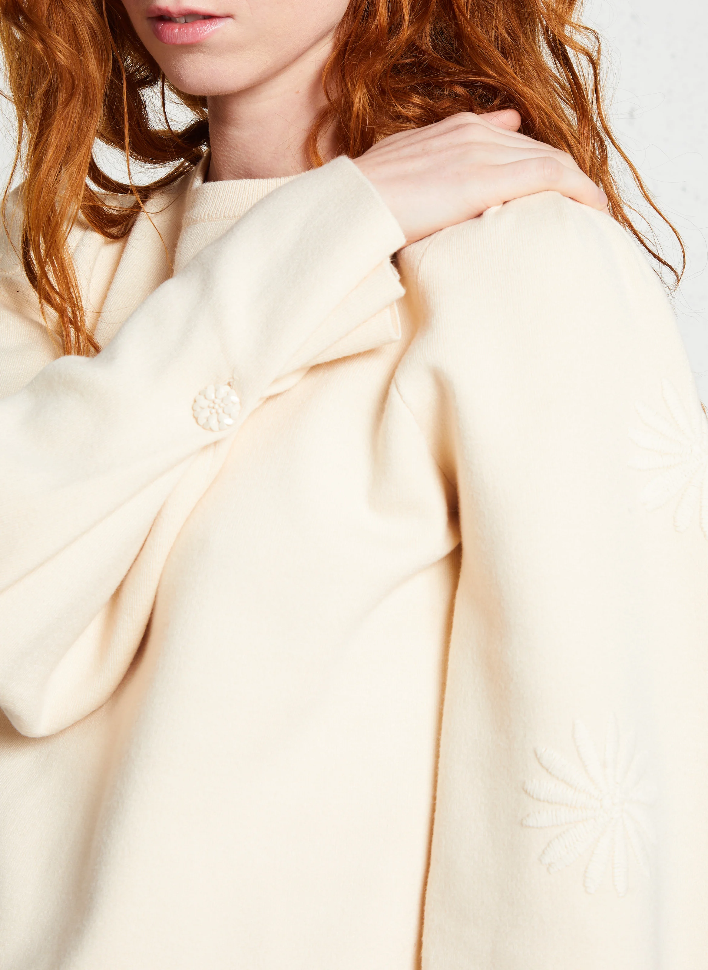 BIBA - Pull col rond| Blanc