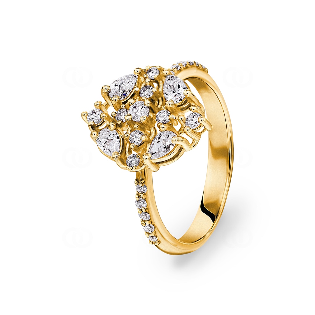 0.56 Karat Diamantring 750/18 K Gelbgold