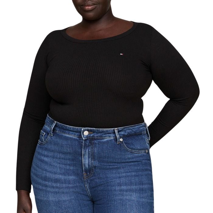 Tommy Hilfiger Slim 5X2 Rib Longsleeve Shirt Dames