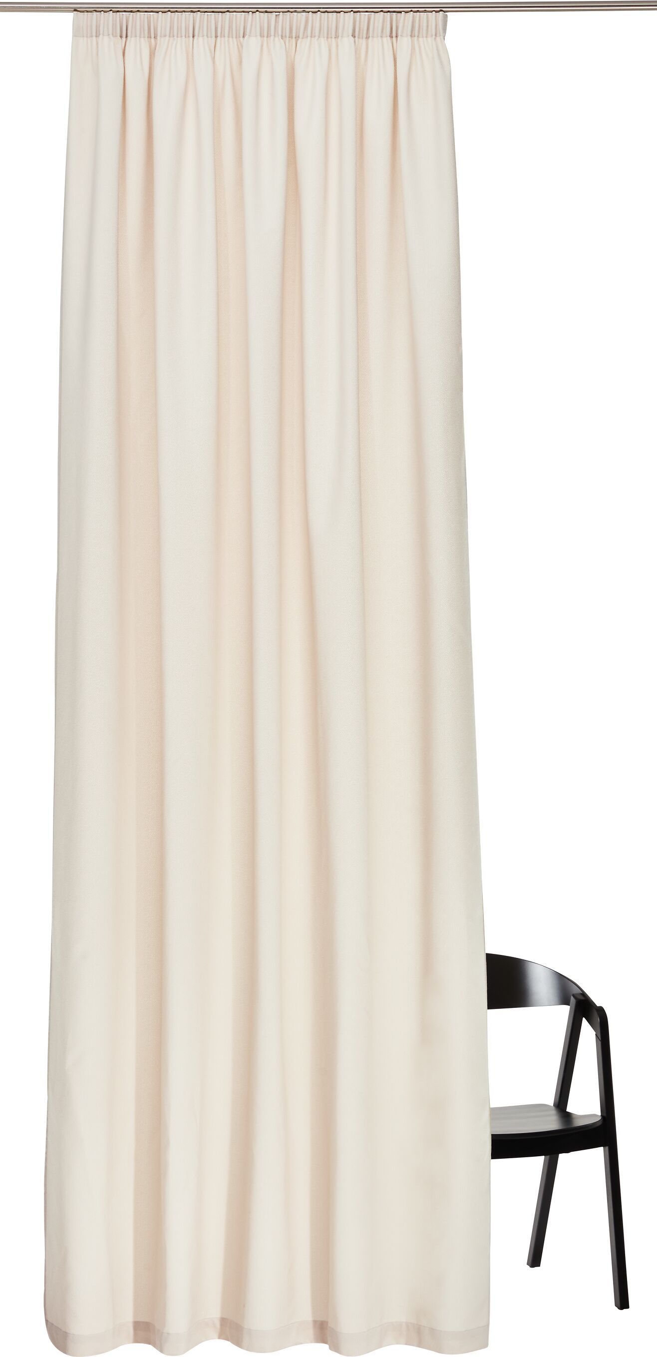 LORENZO Fertigvorhang blickdicht - Weiss / B: 150.0 cm x H: 270.0 cm