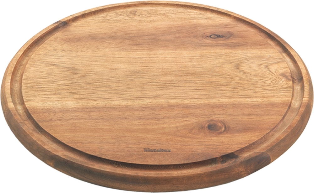 Metaltex Schneidebrett rund aus Akazienholz 24 cm