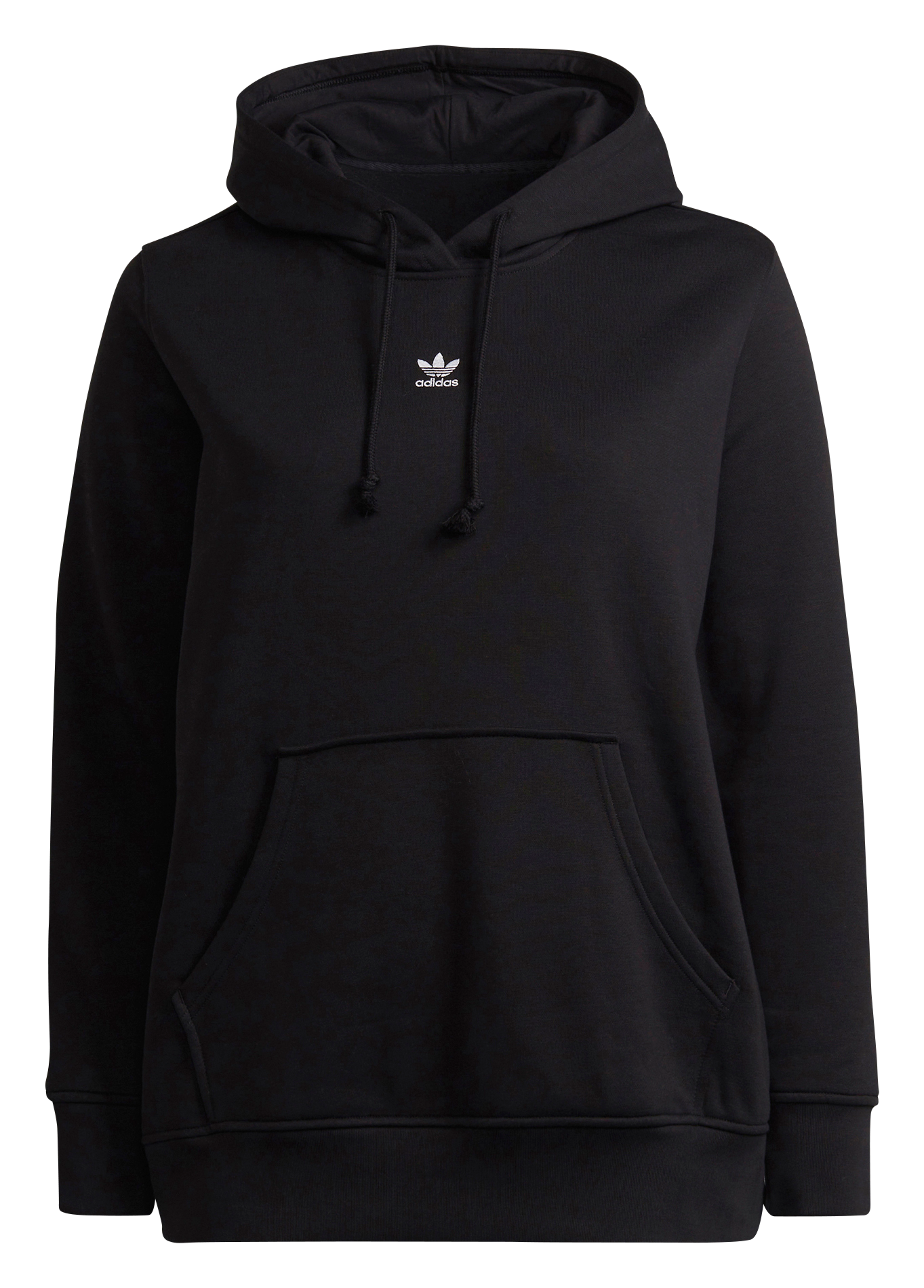 Sweat à capuche logo brodé en coton| Noir