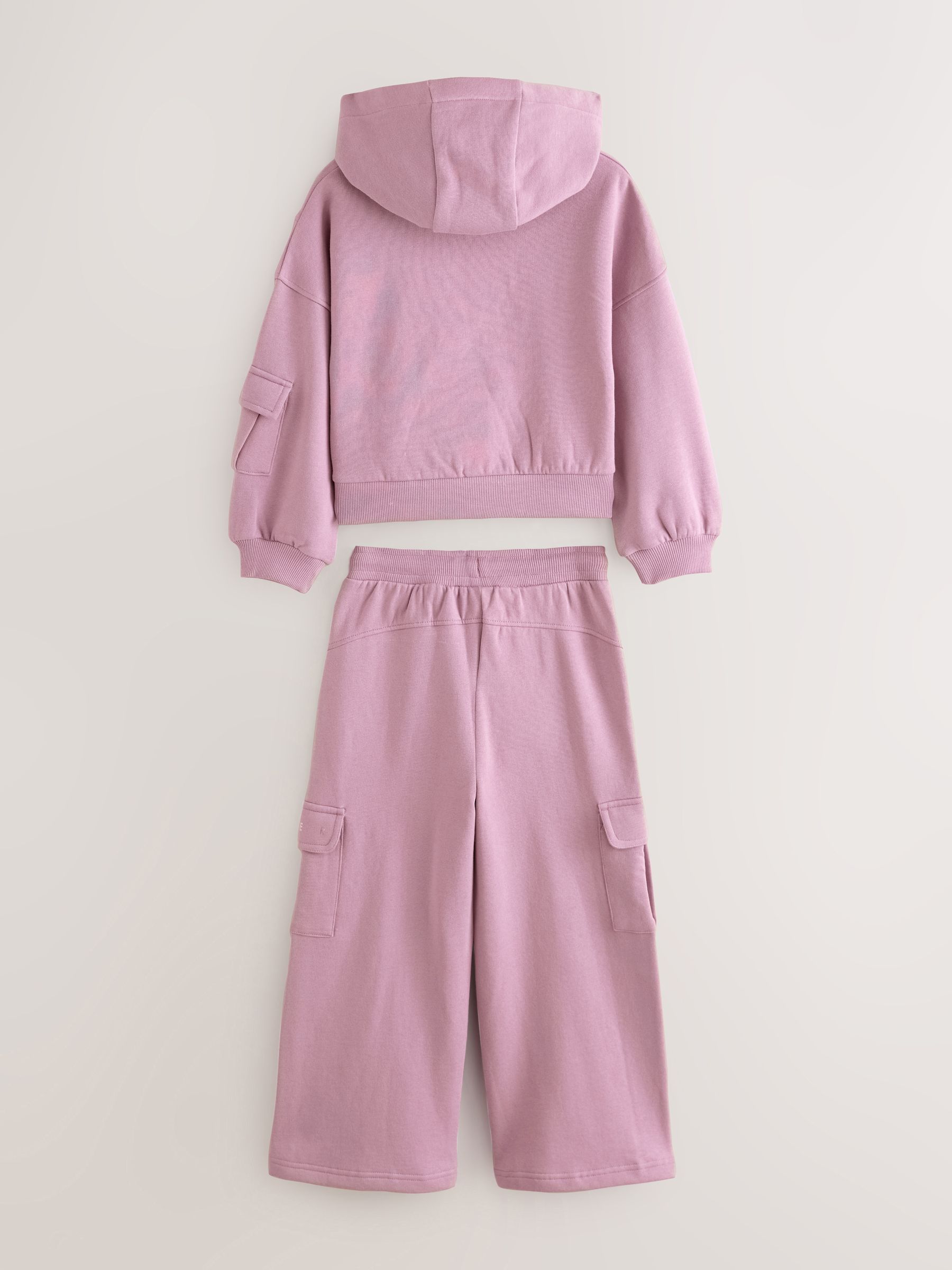 Baker by Ted Baker Paarse 2 Pieces Hoodie en Cargobroeken met Wijde pijpen Set