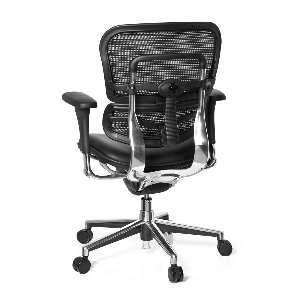 Luxus Chefsessel ERGOHUMAN BASE Leder mit Armlehnen (höhenverstellbar) hjh OFFICE