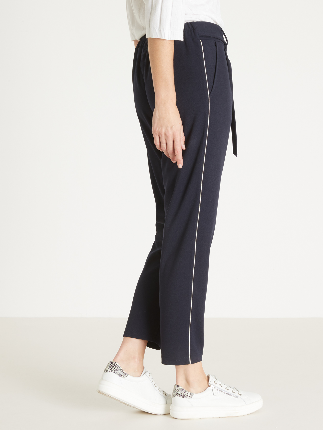 Pantalon raccourci élastiqué